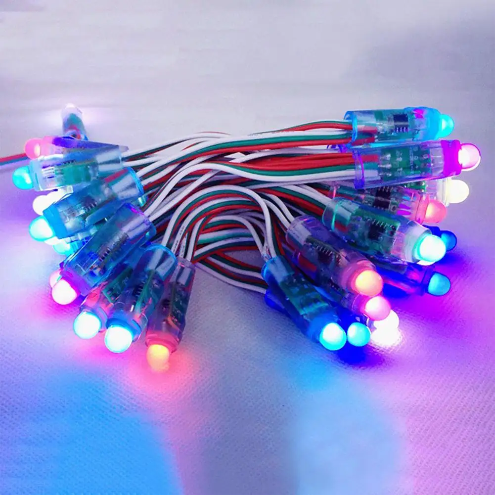 Зонд Блестящий 50 шт./лот 12 мм WS2811 2811 IC RGB светодиодный модуль водонепроницаемый DC12