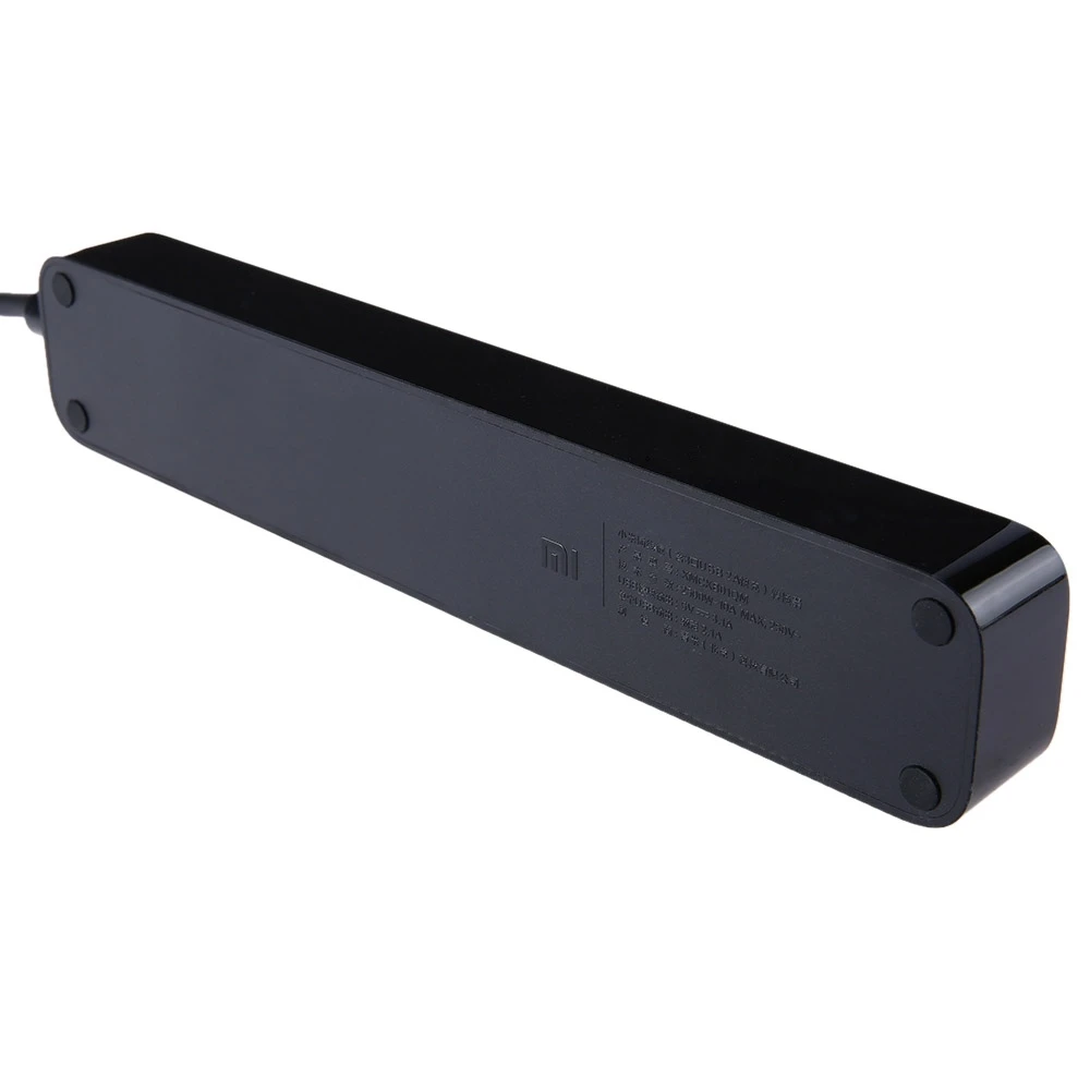 Умная розетка Xiaomi оригинальная белая/черная 3 портовая USB 2 А быстрая зарядка со