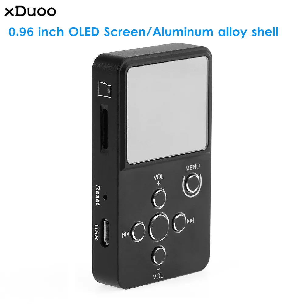 XDuoo X2 HiFi Цифровой аудио плеер MP3 MP4 с 0 96 дюймовым oled экраном TF слот для карт корпус