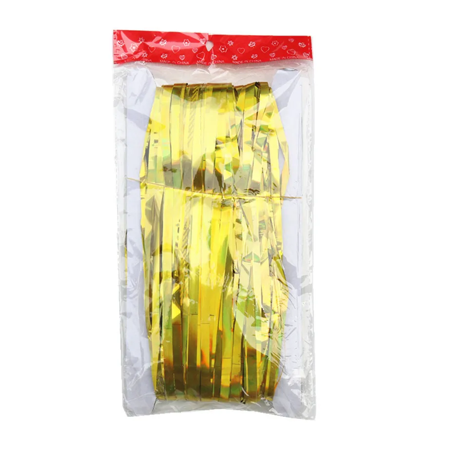 1 м * 3 золотой розовый Радужный Блестящий Фон из фольги с бахромой Фотофон для дня