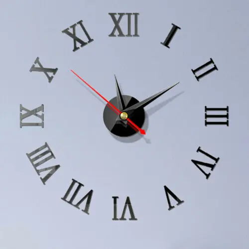 Настенные часы Большие Современные Простые самодельные наклейки Наклейка 3D