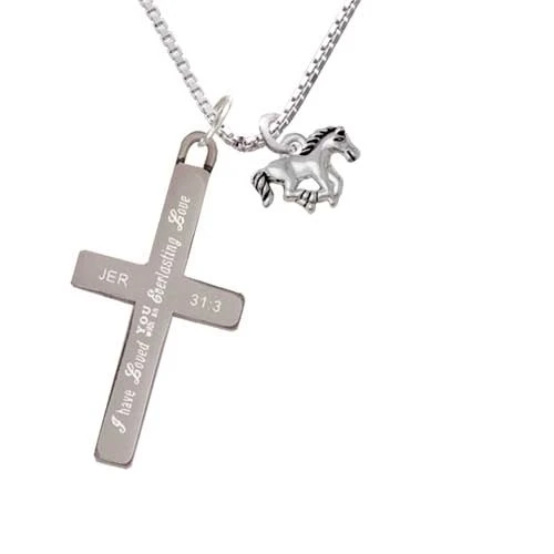 Mini Running Horse - Everlasting Love Cross Necklace | Украшения и аксессуары