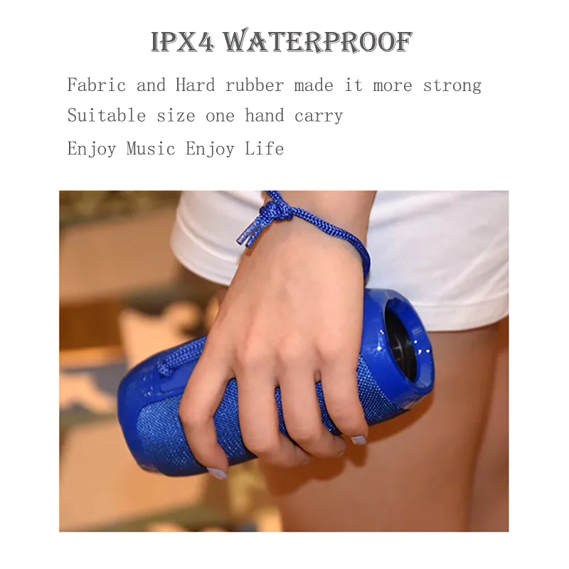 Portable Bluetooth Speaker Subwoofer Bass Column Box Stereo Soundbar Wireless Loudspeaker FM TF Waterproof Outdoor Mini | Электроника
