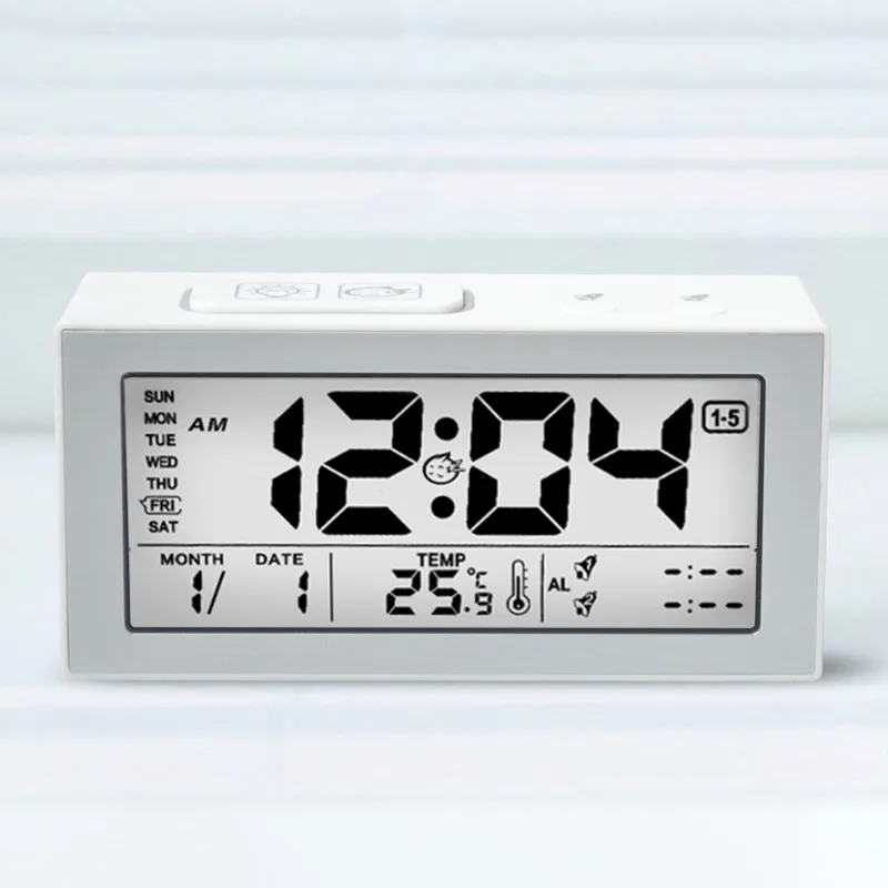 Цифровой ЖК дисплей будильник Wake Up Light Электронный большой настольные часы с даты