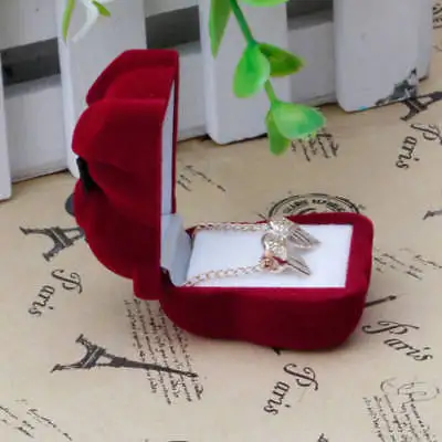 Christmas Bear Violin Baby Carriage Necklace Earrings Ring Jeweler Gift Box | Дом и сад