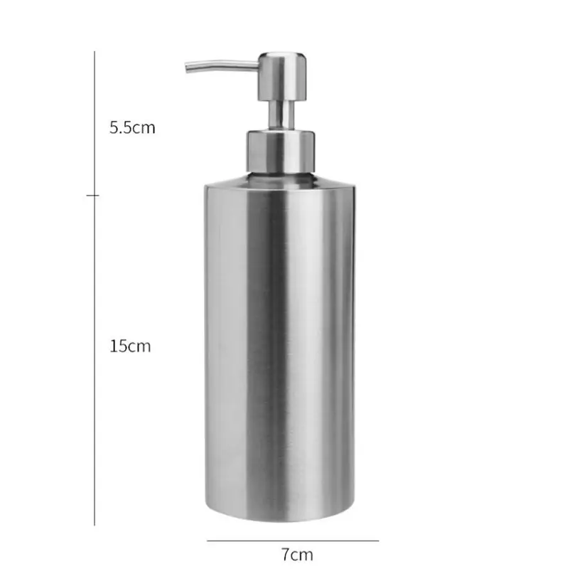 Нержавеющая сталь 550 мл диспенсер для жидкого мыла Кухня Ванная комната лосьон