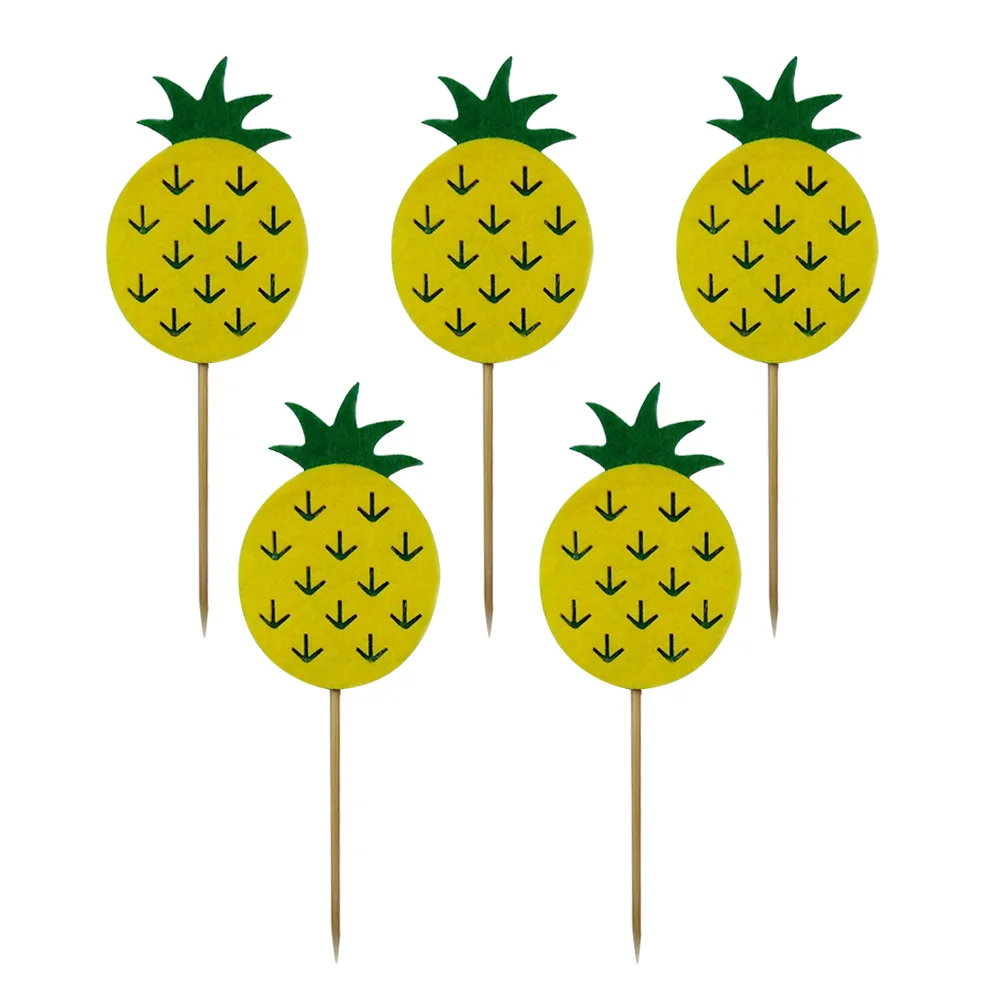 5 шт. украшения для торта ананас войлок пики фруктовые Toppers Для детского