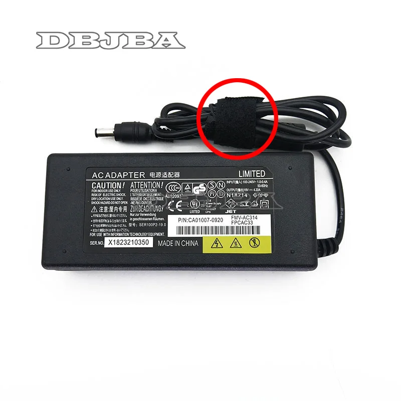 Зарядное устройство для ноутбука Fujitsu 19 в 4 22 А переменный ток зарядное AH530 AH522 AH532