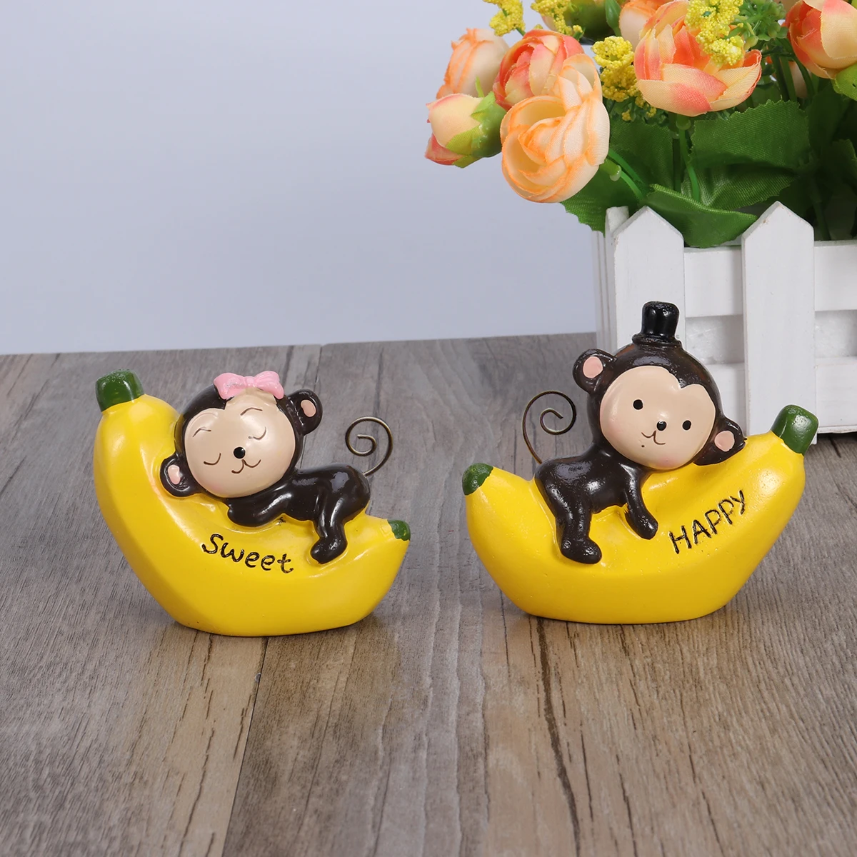Мультфильм приборной панели автомобиля Аксессуары Пара обезьяна и банан