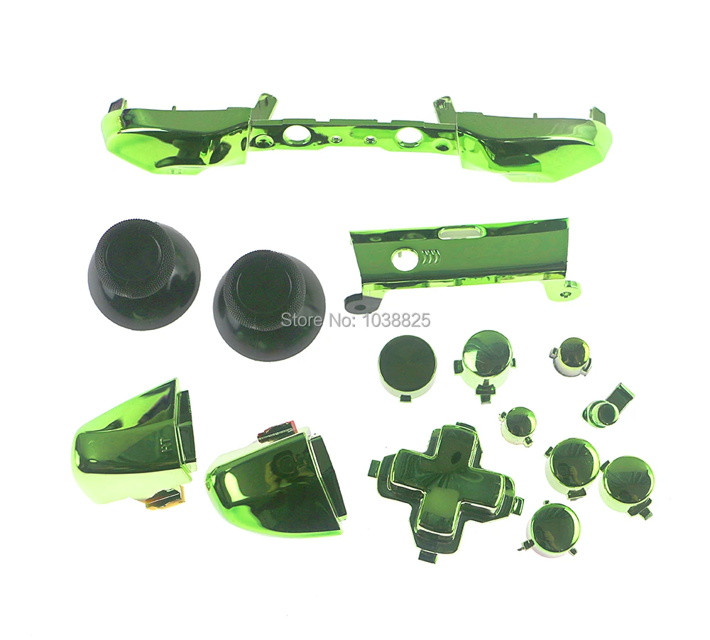 10 компл./лот полный комплект Chrome LB RB RT LT бамперные кнопки набор Thumbstick Cap Dpad для Xbox One