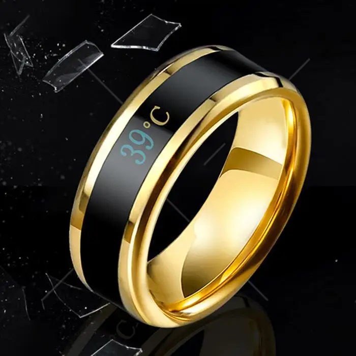 New Unisex Fashion Casual Feel Temperature Jewelry Charm Wedding Ring None Silver Golden | Украшения и аксессуары