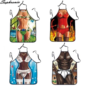 Кухонный Фартук для готовки с принтом, Забавный инструмент для выпечки на обеденной вечеринке, Кухонный Фартук для женщин, обжаренный товар CWQ006