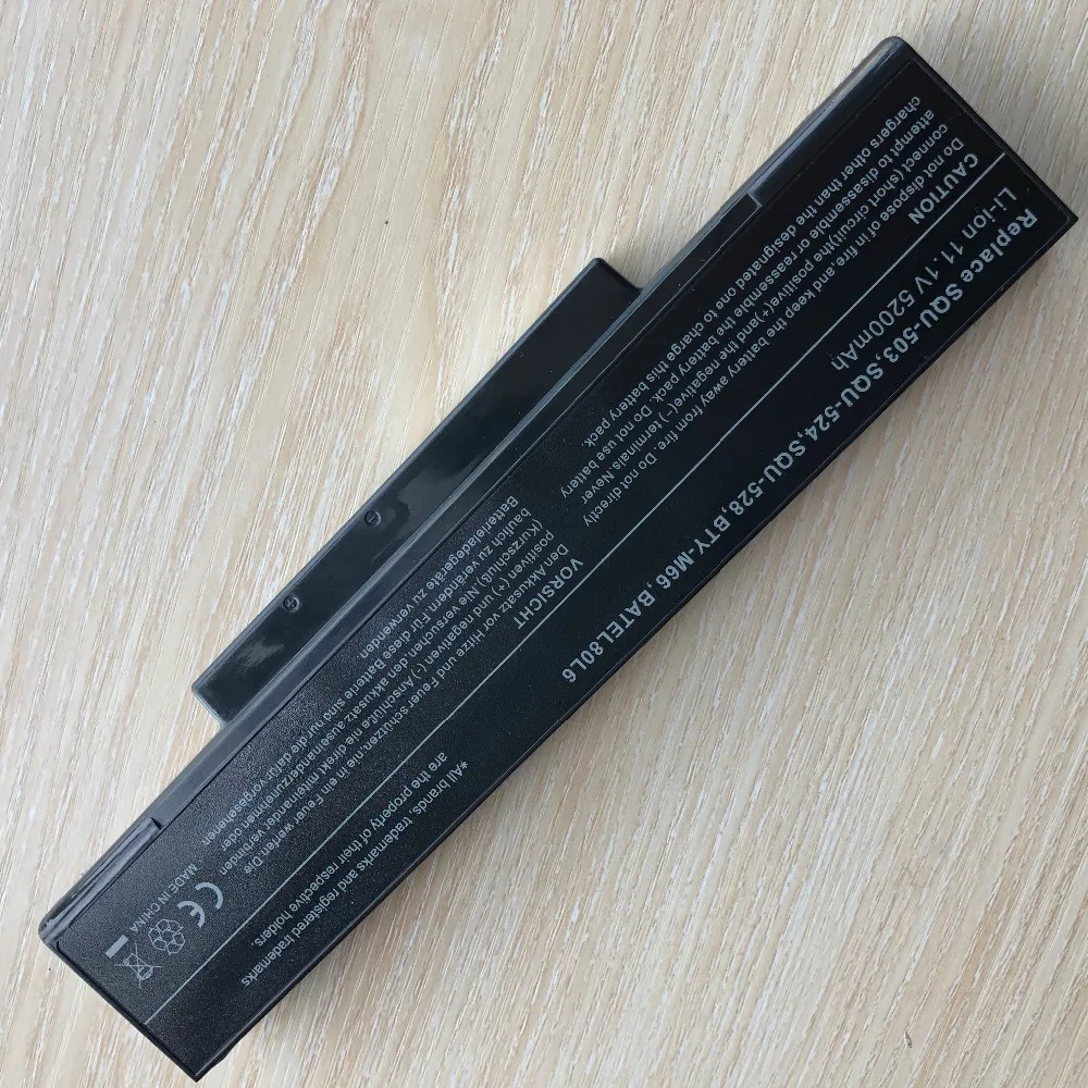 Ноутбук Батарея для MSI BTY M66 SQU 528 M655 M660 M662 M670 M677 CR400 PR600 PR620 GX400 GX600 GX610|battery for msi|new laptop