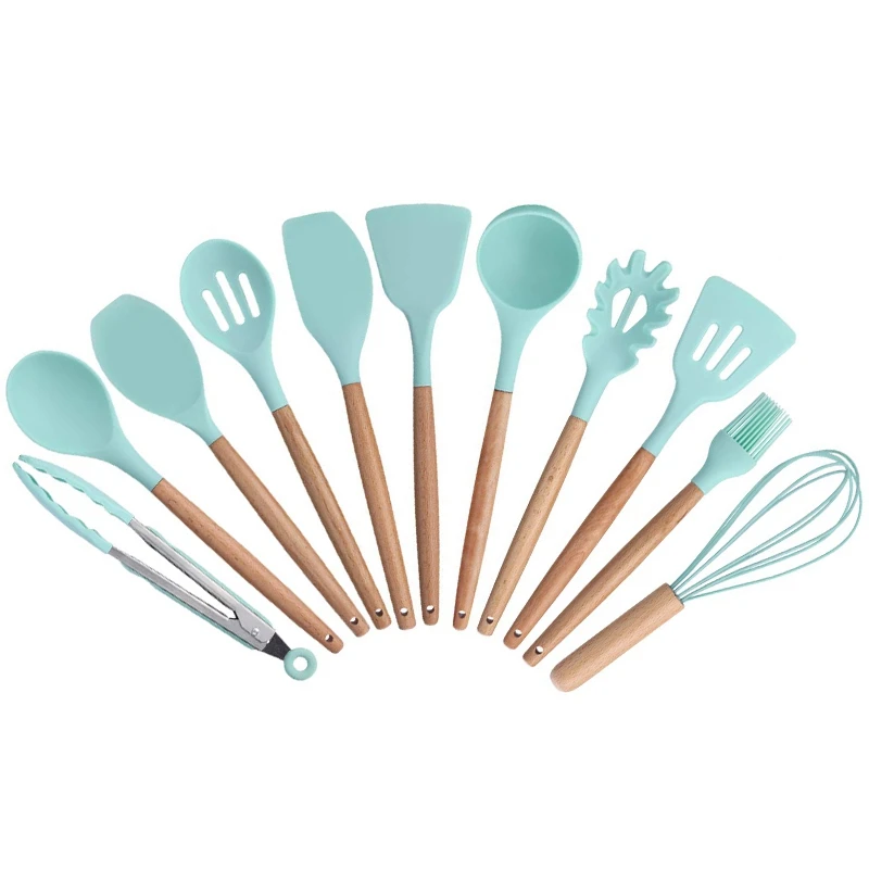 11 шт силиконовые кухонные принадлежности набор кухонных инструментов с
