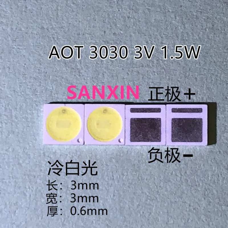 Для 10000 шт AOT подсветка Высокая мощность LED 1 5 W 3V 3030 95LM холодный белый ЖК Подсветка