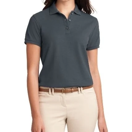 Порты и разъёмы Authority L500 Дамы Silk Touch Polo футболка Сталь серый Большой| |