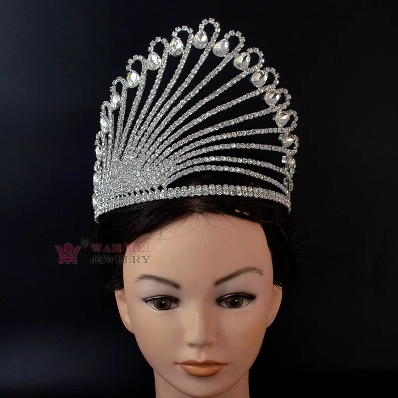 Australian Rhinestone Crowns Tiara Hairwear Adjustable Headband For Women Pageant Bridal Wedding Hair Accessories Jewelry Mo259