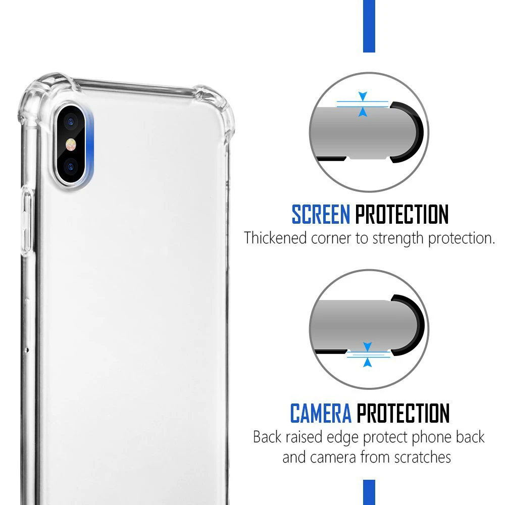 Ультратонкий прозрачный силиконовый чехол из ТПУ для iPhone XS MAX XR 6 7 6S 8 Plus |