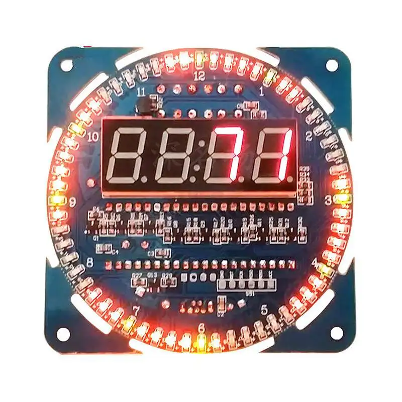 Вращающийся светодиодный дисплей DIY креативный Электронный Будильник
