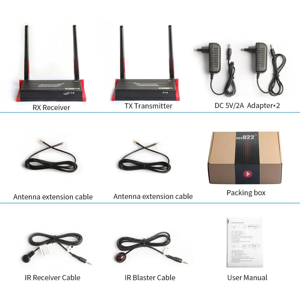 MiraBox беспроводной HDMI удлинитель/адаптер/ключ 60 м (HDMI передатчик + приемник)