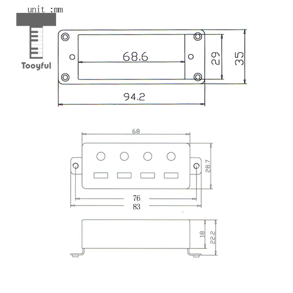 2 шт. набор пластиковых электрогитар Humbucker пикапы с мостовой шеей черной рамкой