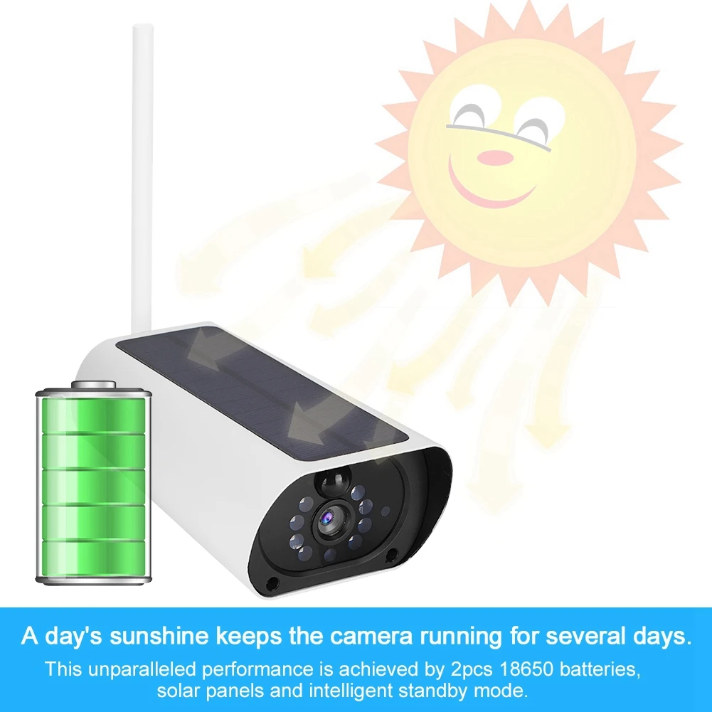 4G солнечная 1080P IP камера наружная Водонепроницаемая CCTV ночного видения на