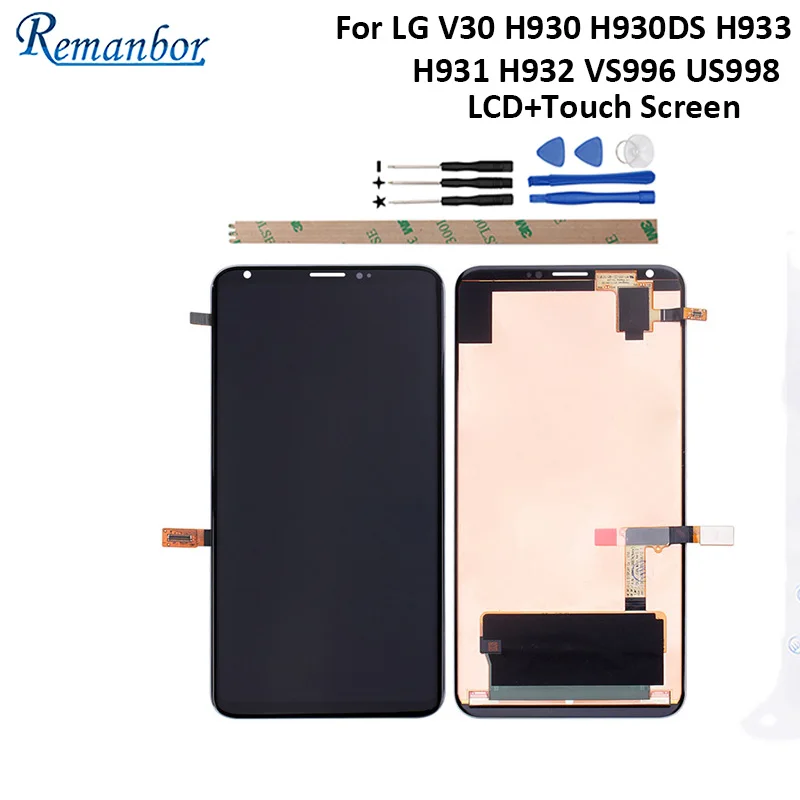 Remanbor для LG V30 ЖК дисплей H933 H932 VS996 US998 Дисплей и сенсорный экран планшета с