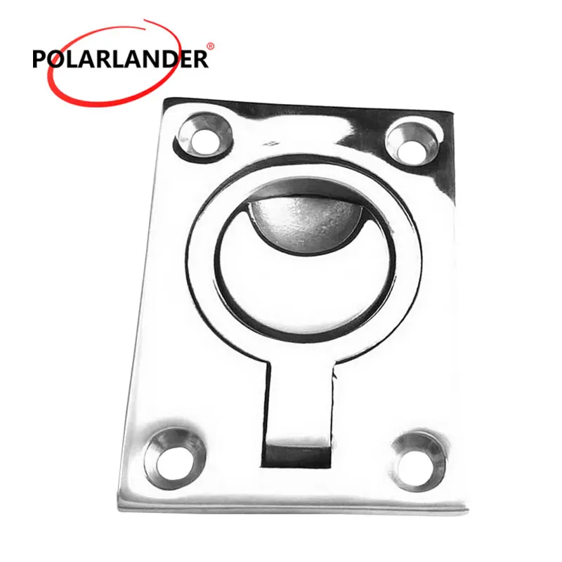 

1 PC Stainless Steel Flush Mount Ring Pull Handle 62x43mm square handle floor buckle Durable Boat Marine hardware