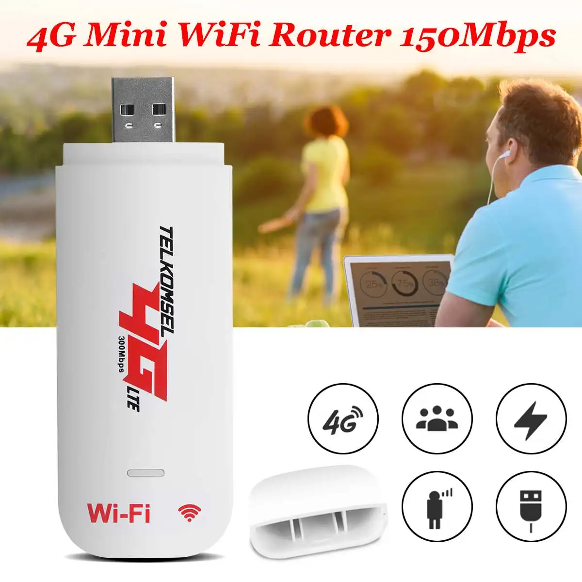 4G 3g LTE USB 2,0 Беспроводная точка доступа мобильный модем маршрутизатор с sim-картой TF слот для мобильного телефона планшета