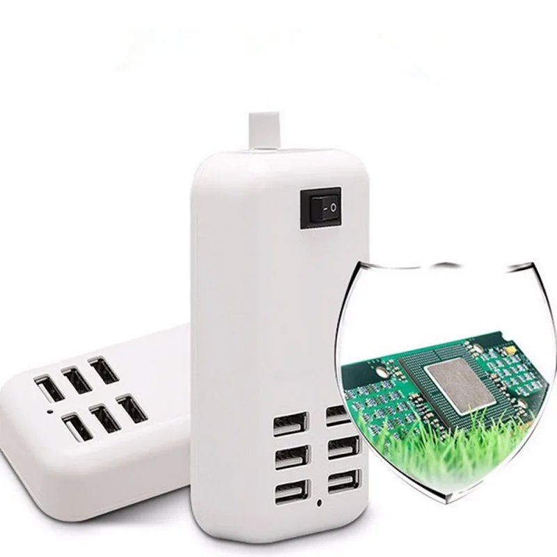 6 Usb портов зарядное устройство концентратор для телефона планшета 20 Вт умная
