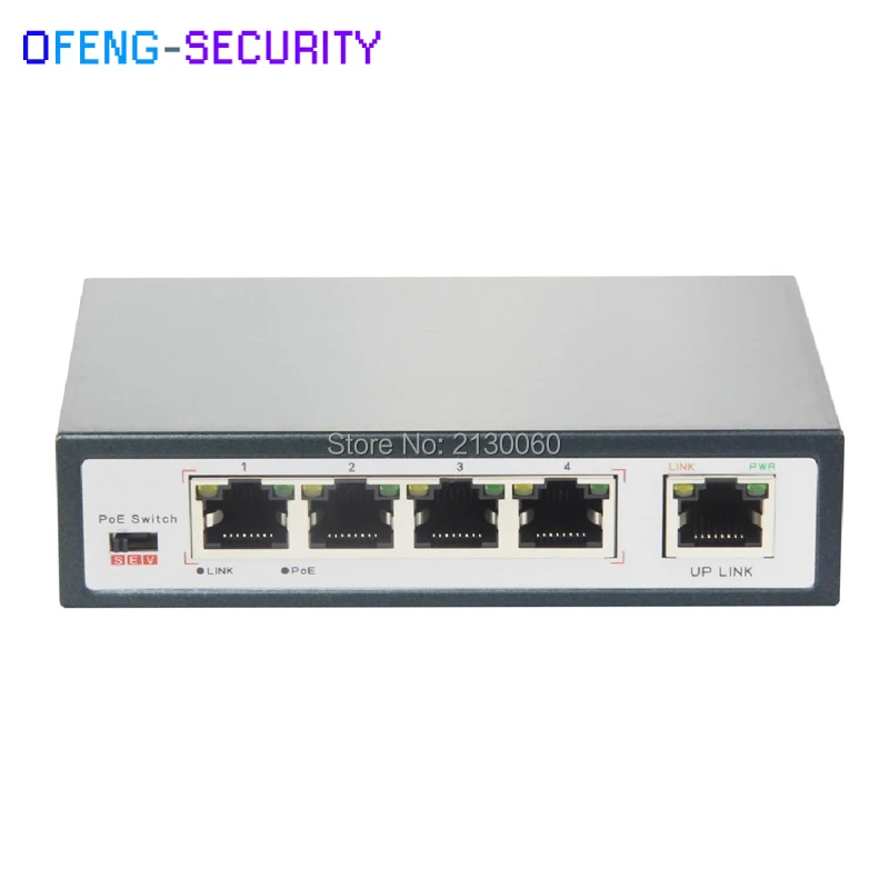 110 Вт Мощность 5 портов Длинная передача PoE коммутатор 250 метров 10/100 м POE Ethernet 802.