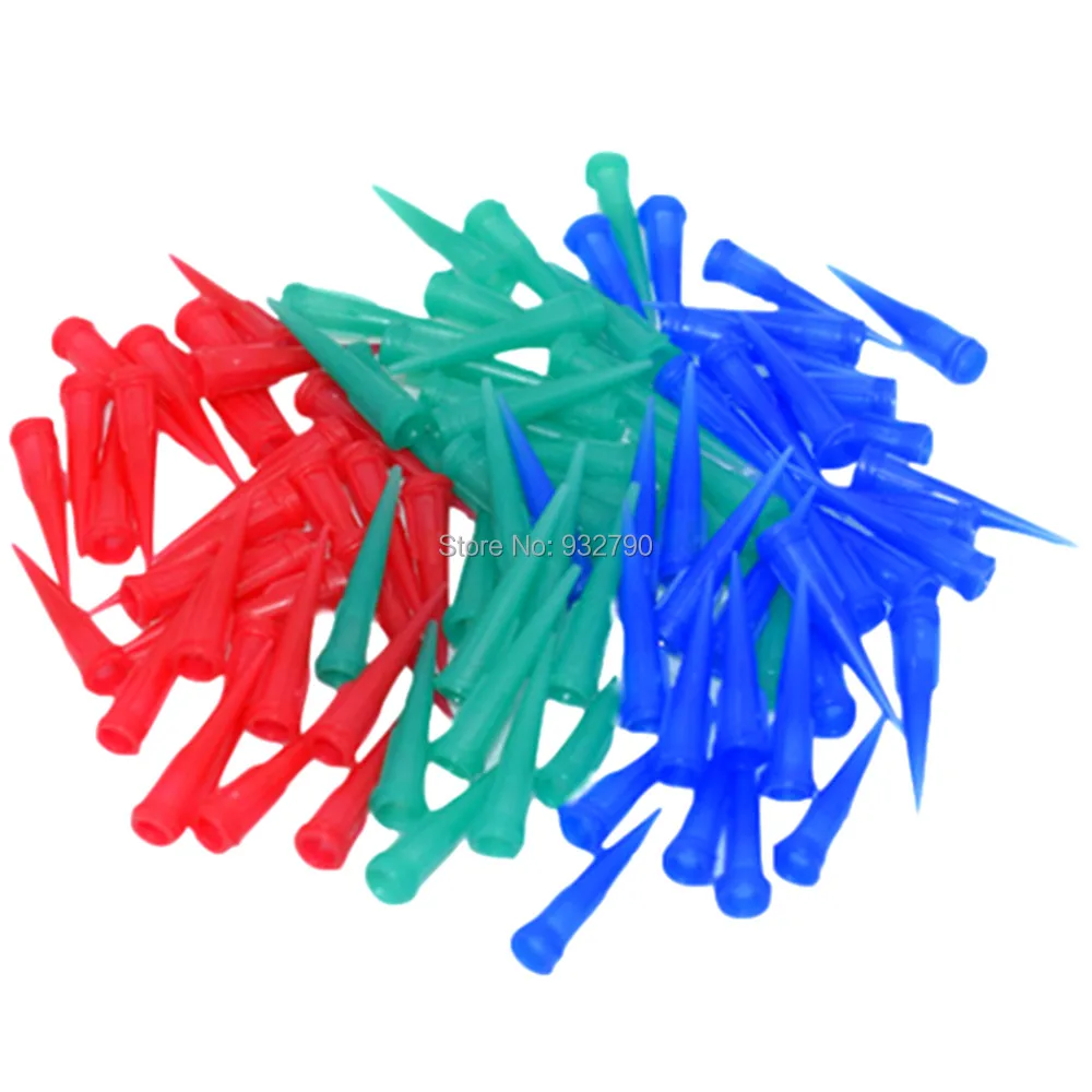 

100pcs 18G 22G 25G Plastic Tapered Dispensing Tips TT Smooth Flow Glue Liquid Dispenser Needle Adhesive Glue Dispensing Needles
