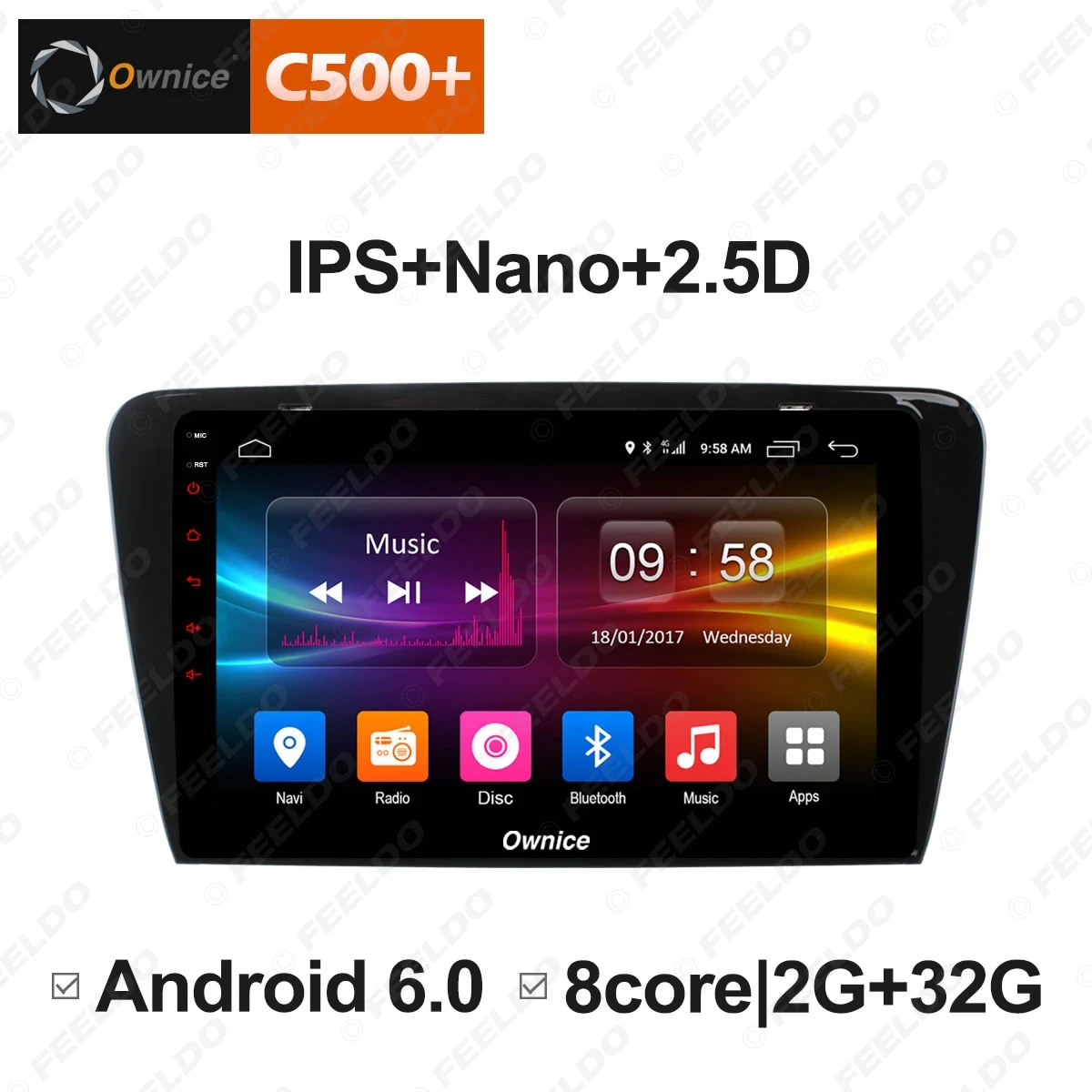 FEELDO 10 1 &quotAndroid 6 0 4 ядерный/DDR3 1G/16G/поддержка 4G ключ автомобильный медиаплеер для