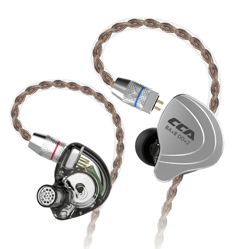 Наушники-вкладыши CCA C10 4BA + 1DD с 5 драйверами гибридные Hi-Fi наушники для диджея бега