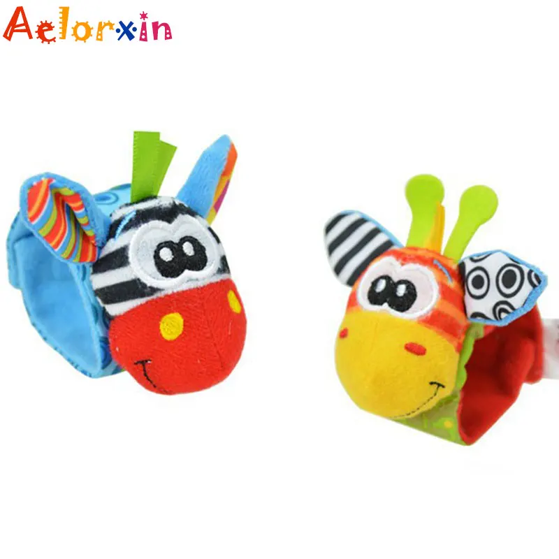 Sonajeros de juguete para beb&eacute;s de 0 a 3 a&ntilde;os, calcetines de animales con correa para la mu&ntilde;eca y sonajero para pies de beb&eacute;, correa para la mu&ntilde;eca-4
