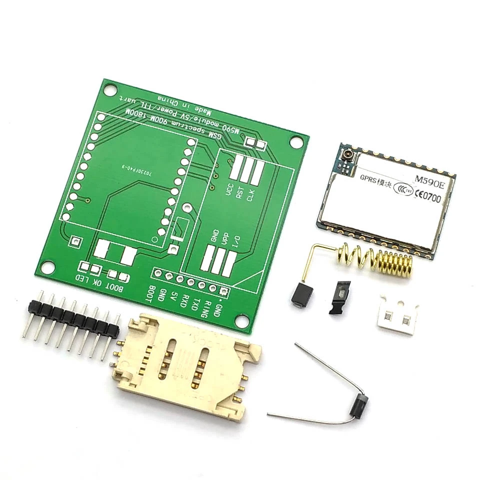 1 комплект M590E GSM GPRS модуль 900m 1800m SMS сообщения Diy наборы M590 стандартный набор обучения ЦП MCU тест 5 в 50 мм *