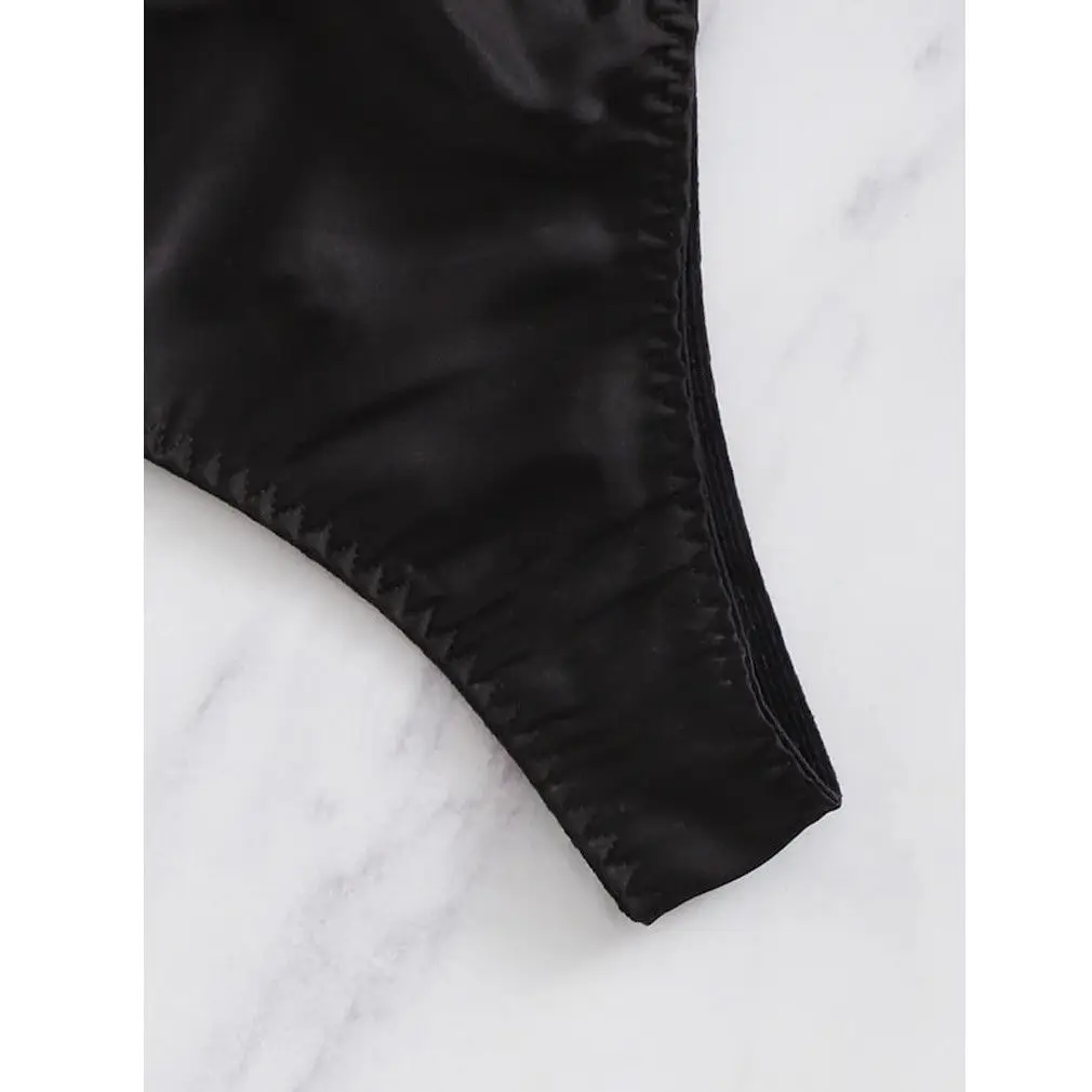 Летний Новый сексуальный женский комплект нижнего белья кружевной Цветочный с