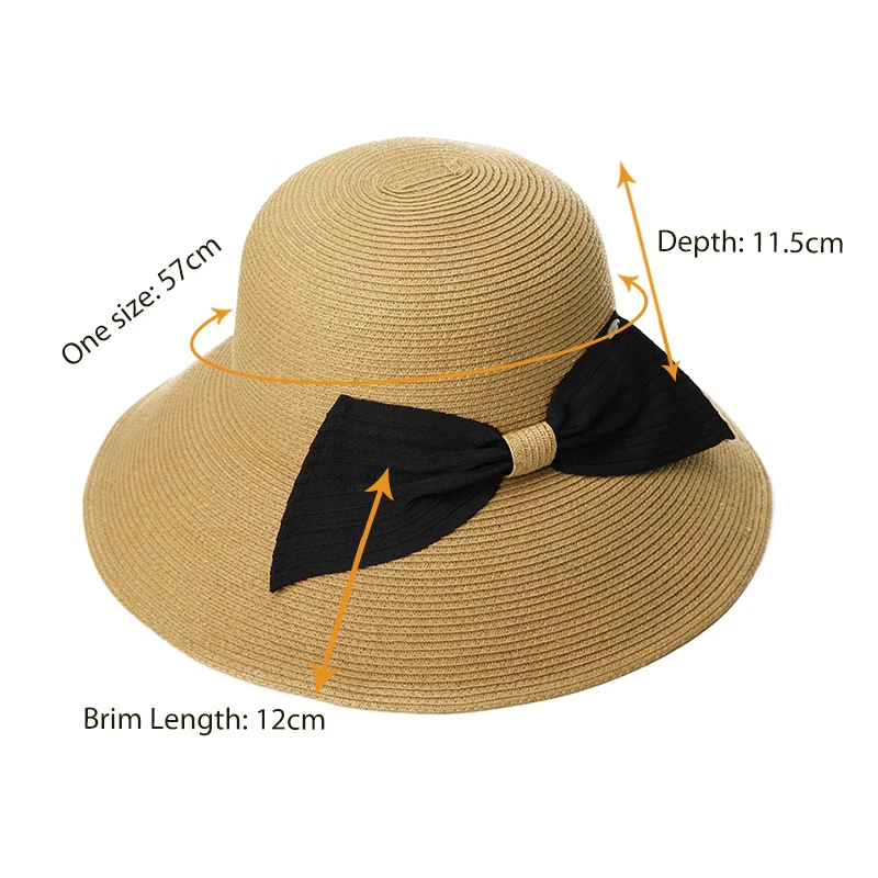 Женские соломенные шапки FANCET летние однотонные Мягкие вязаные регулируемые