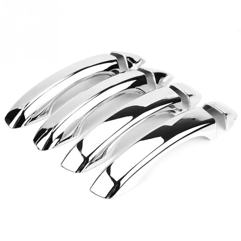 8 шт. серебристая хромированная накладка на дверные ручки автомобиля для