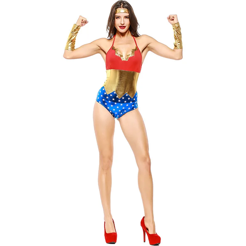 Женский костюм Wonder Lady сексуальный женский супергероя для косплея одежда