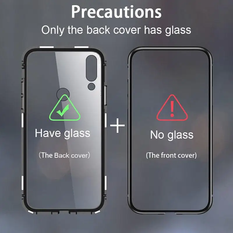 Для huawei mate 20 X P20 Pro Магнитная поглощение металла закаленное стекло задняя крышка |