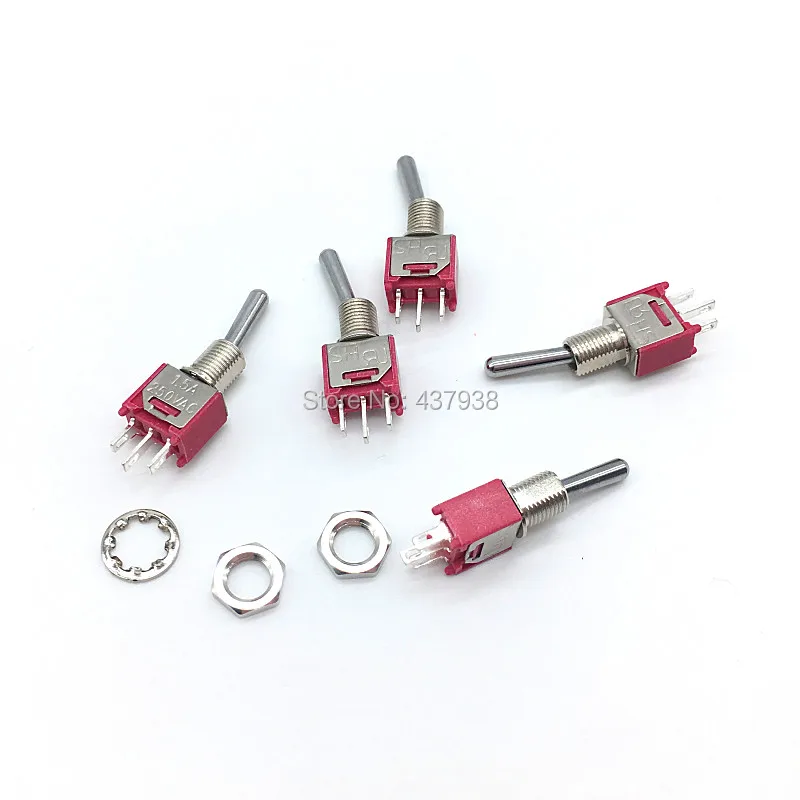 Высокое качество 5 шт. SH TS-4 3Pin ON-ON поддерживается 2 положения SPDT 5 мм Панель Крепление микро маленький тумблер