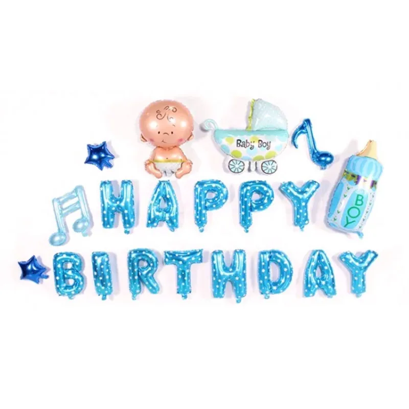 20pcs Baby Shower Foil Balloons Boys Girls Holiday Decorations Stroller Helium Air Balls Kids Adults Birthday Party Supplies | Дом и сад