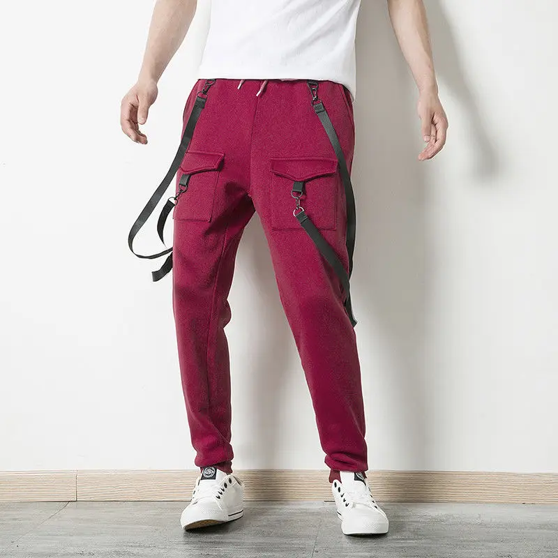 

Pants 2018 Mens Skinny Active Urban Harem Slim Fit Elastic Hip hop Bottom Casual Pencil Pants Pockets
