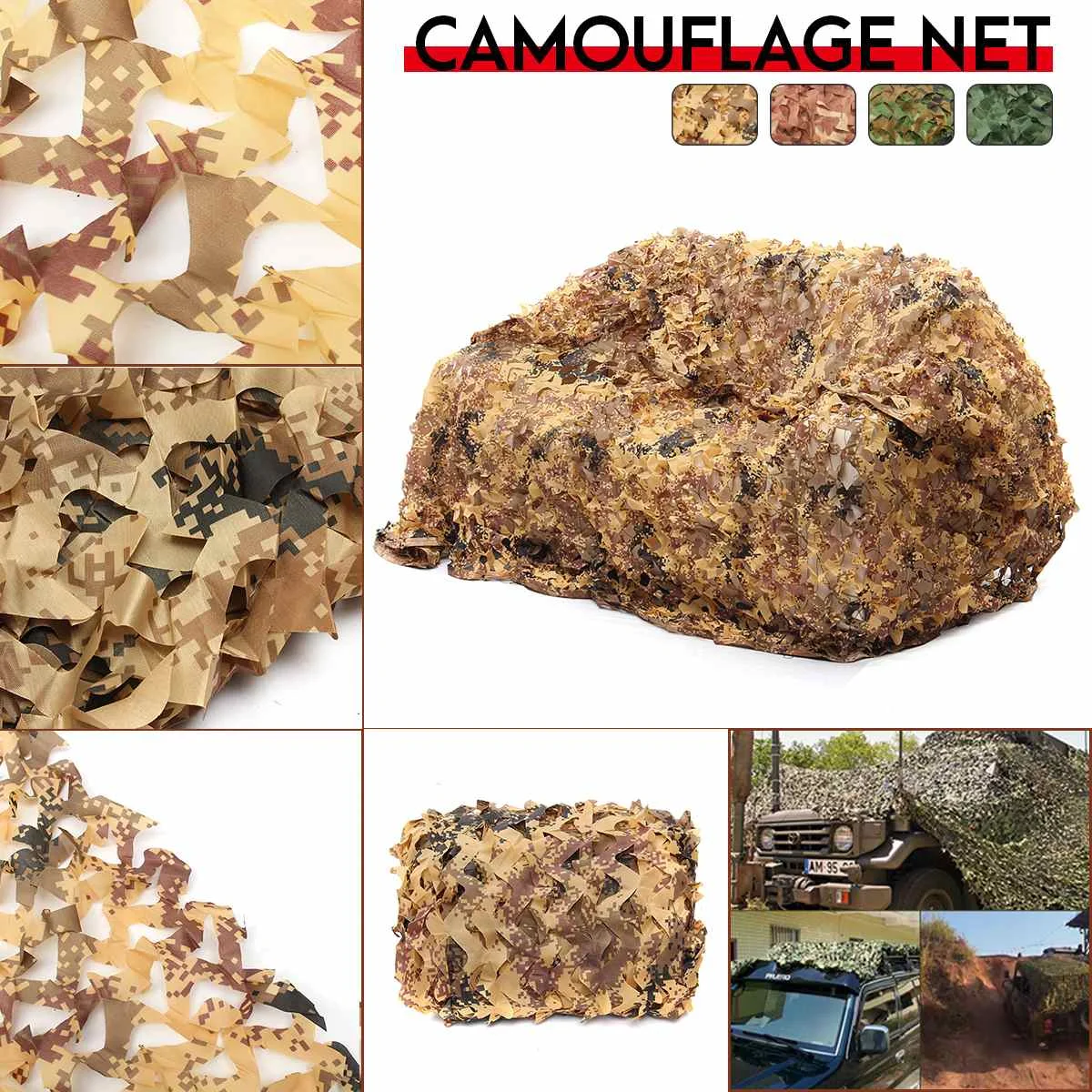 Камуфляжная сетка из полиэстера камуфляжная для охоты Солнцезащитный чехол