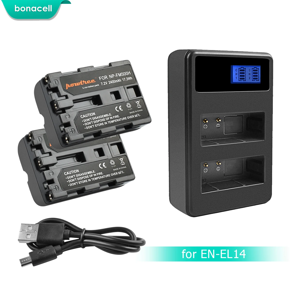 Bonacell 2400 мАч NP FM500H NPFM500H батарея для камеры + ЖК дисплей двойное зарядное устройство