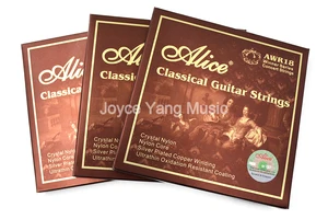 3 Sets Alice AWR18 Classical Guitar Strings Crystal Nylon Silver-Plated Copper Winding Ultrathin Oxidation Resistant 1st-6th