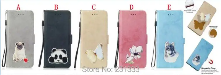 Кожаный чехол кошелек в стиле ретро с мультяшными цветами для Samsung Galaxy J7 2018 S10E S10