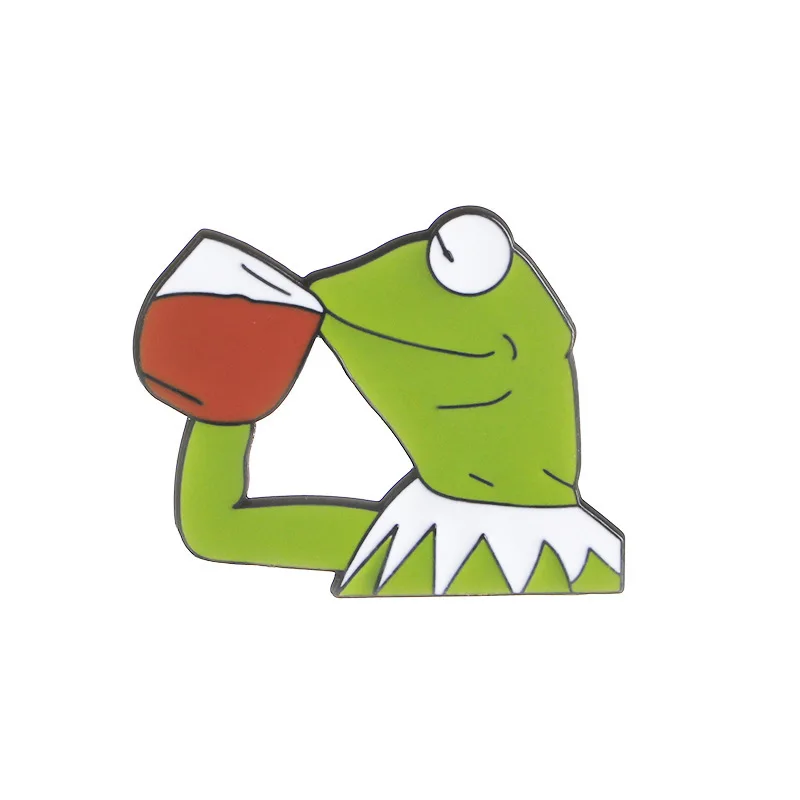 Модные джинсы рубашка булавочные орнаменты странно клоун Pepe лягушка Пепе брошь с