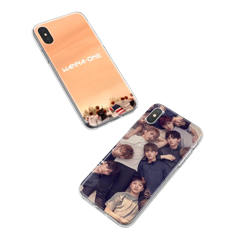 Wanna One Kpop Boy Fundas Мягкие силиконовые чехлы для телефонов iPhone XS Max XR 7 8 6 S Plus 5S 5 SE 5C 4S 4 iPod
